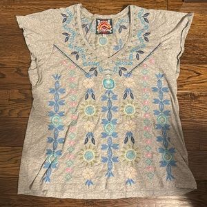 Johnny Was flutter sleeve t-shirt blouse